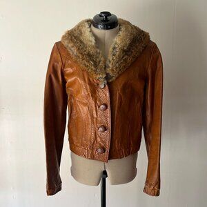 East West Leathers San Francisco Jacket w/ Fur Collar